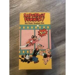 Saturday Funnies - Kid Flicks Greatest Hits - 3 VHS Tapes.